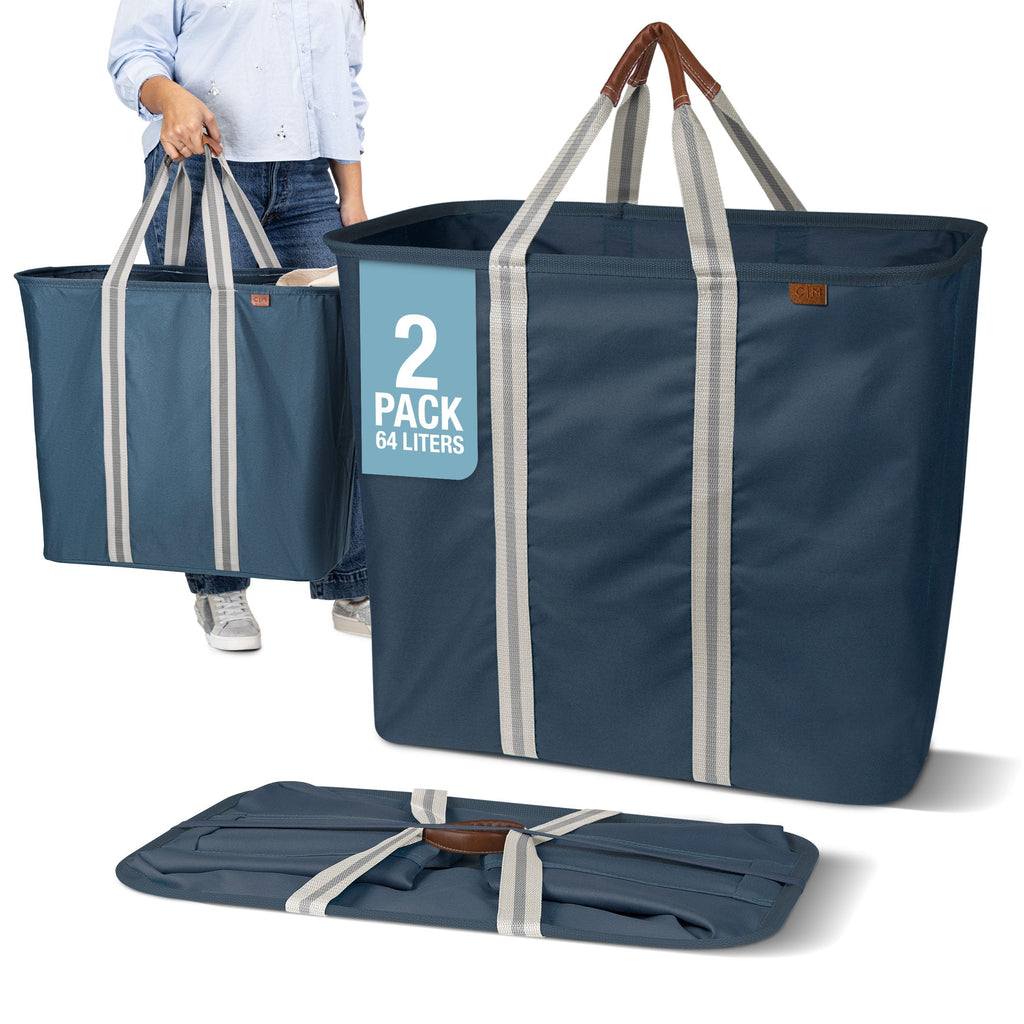 Collapsible Laundry Caddy - Denim/Shadow Gray(2PK)