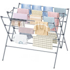 Drying Rack Clothing,12 Drying Poles with Sock Clips Clothes Drying Rack