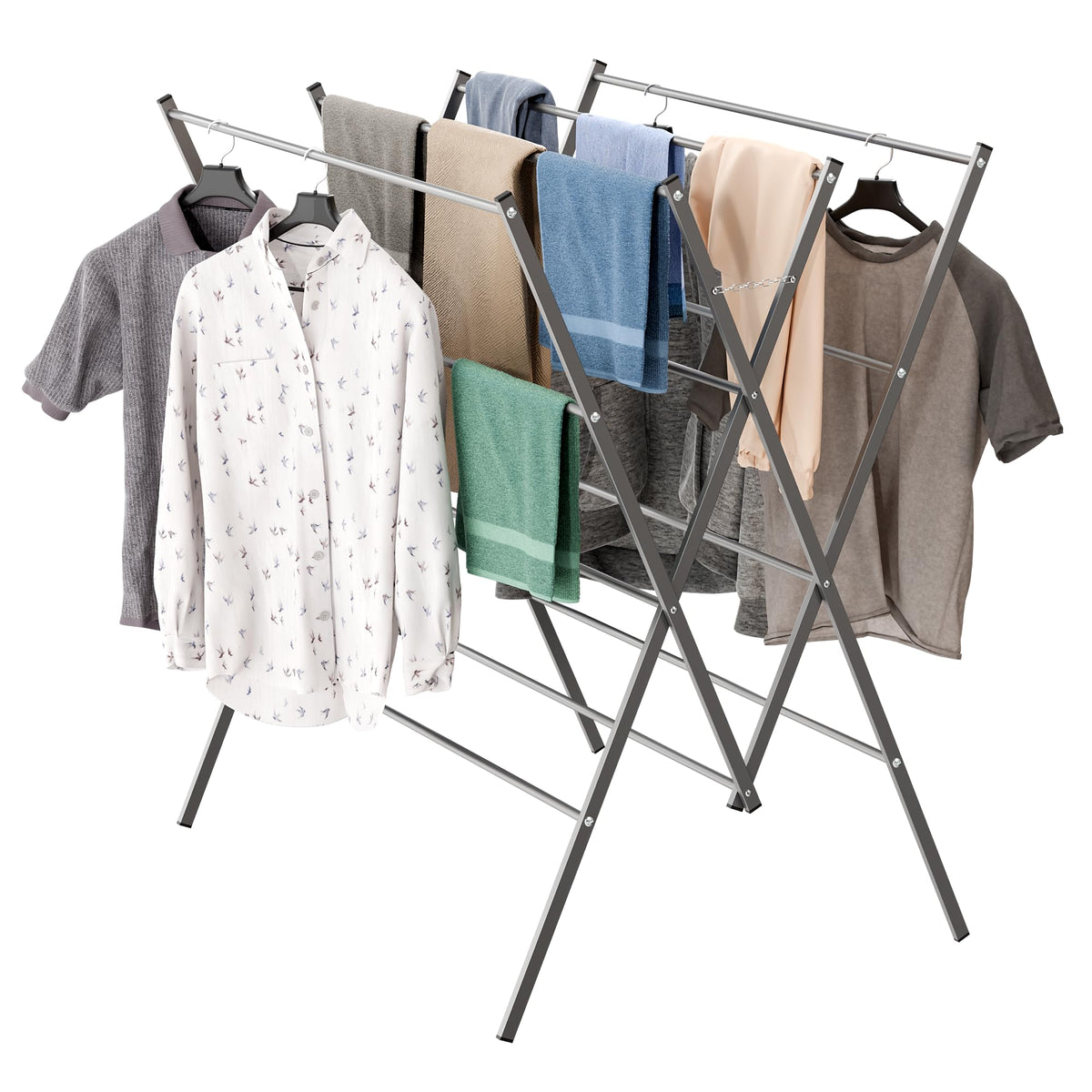 Whitmor Oversized Metal Drying Rack, Large Foldable Laundry Drying Rack