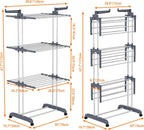 HOMIDEC Clothes Drying Rack, 4-Tier(67.7" H) Foldable Drying Rack Clothing