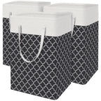 BlissTotes 3-Pack Laundry Basket, Collapsible Laundry Hamper, Grey, 75L