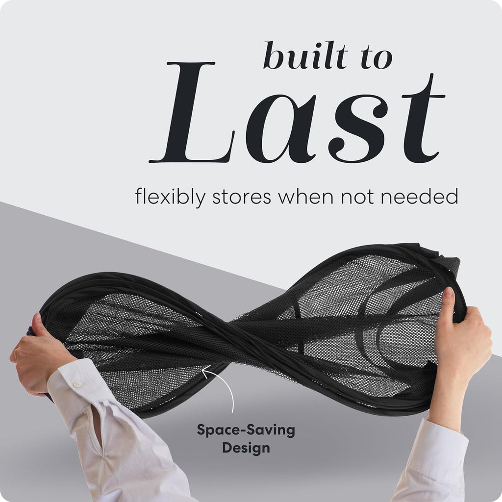 Handy Laundry Mesh Pop-Up Hamper Collapsible with Side Pocket 2-Pack