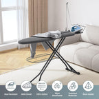 KINGBOARD Multi Functional Ironing Board with Clothes Shelf and Cord Holder