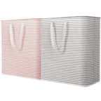 Lifewit 80L Large Laundry Baskets, Laundry Hampers Bags, 2 Pack, Beige