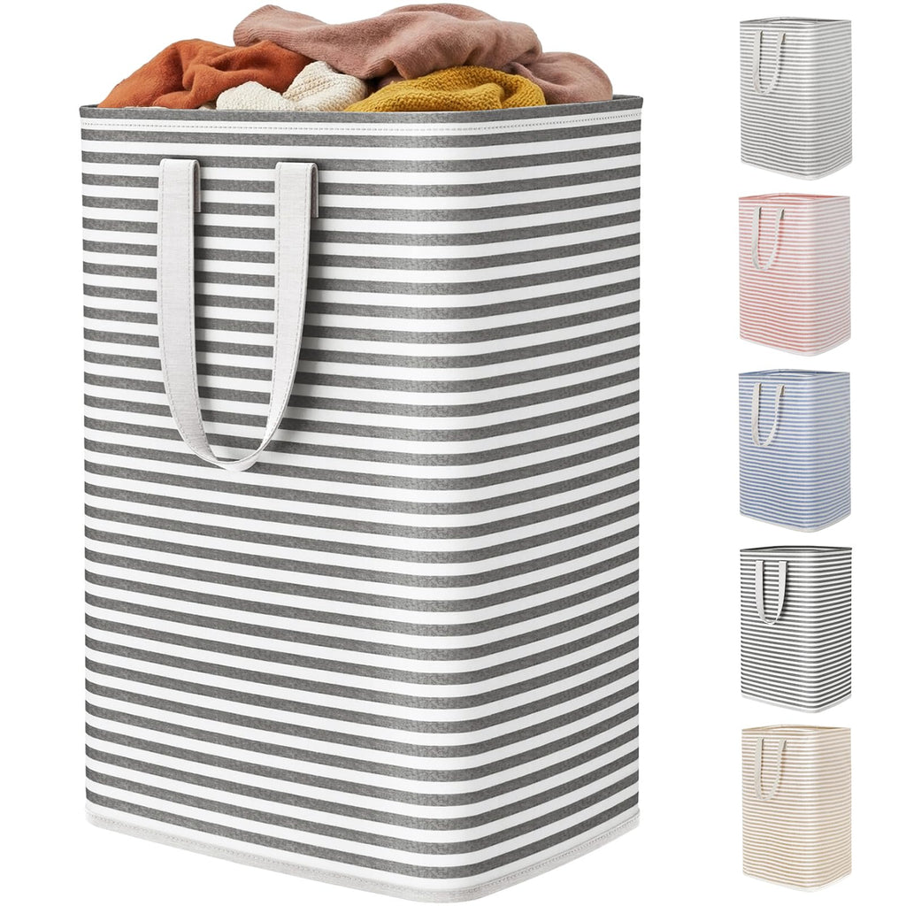 Lifewit 80L Large Laundry Baskets, Laundry Hampers Bags, 2 Pack, Beige