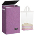 SOLEDI 100L Laundry Hamper with Lid, Large Collapsible Laundry Basket