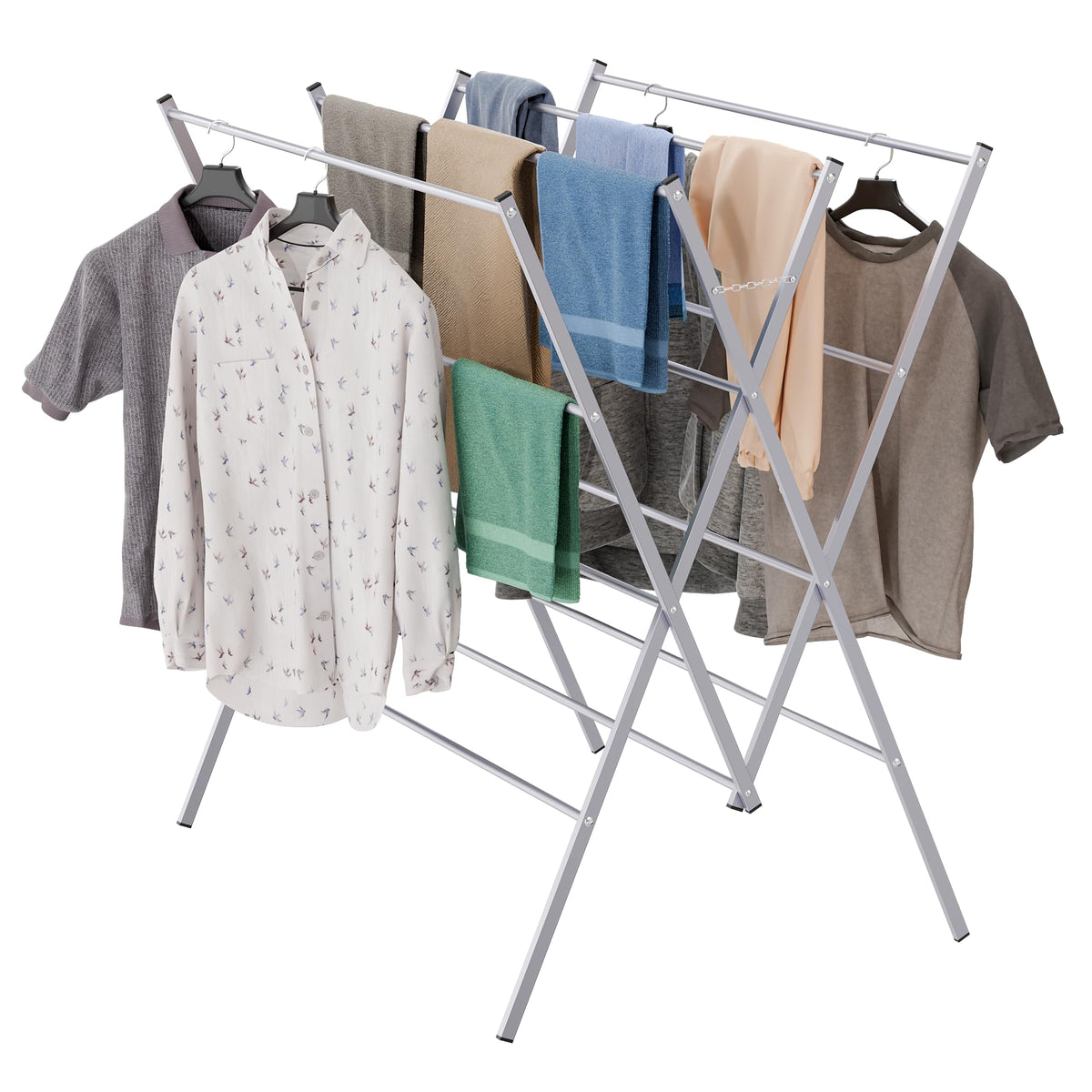 Whitmor Oversized Metal Drying Rack, Large Foldable Laundry Drying Rack