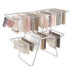 SONGMICS Clothes Drying Rack, Foldable Space-Saving Steel Laundry Rack