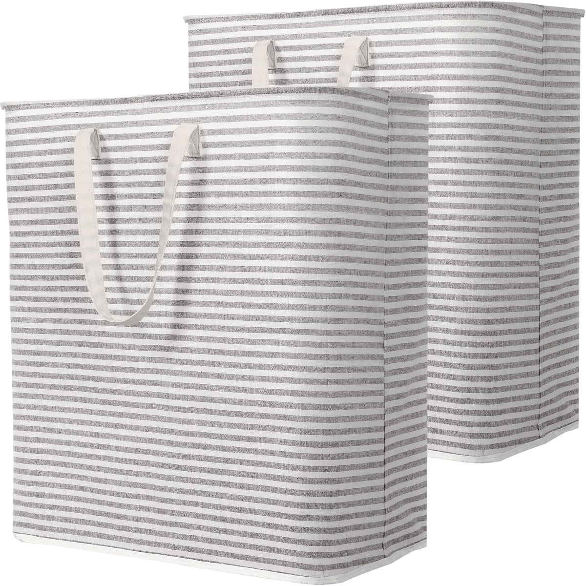Lifewit 80L Large Laundry Baskets, Laundry Hampers Bags, 2 Pack, Beige