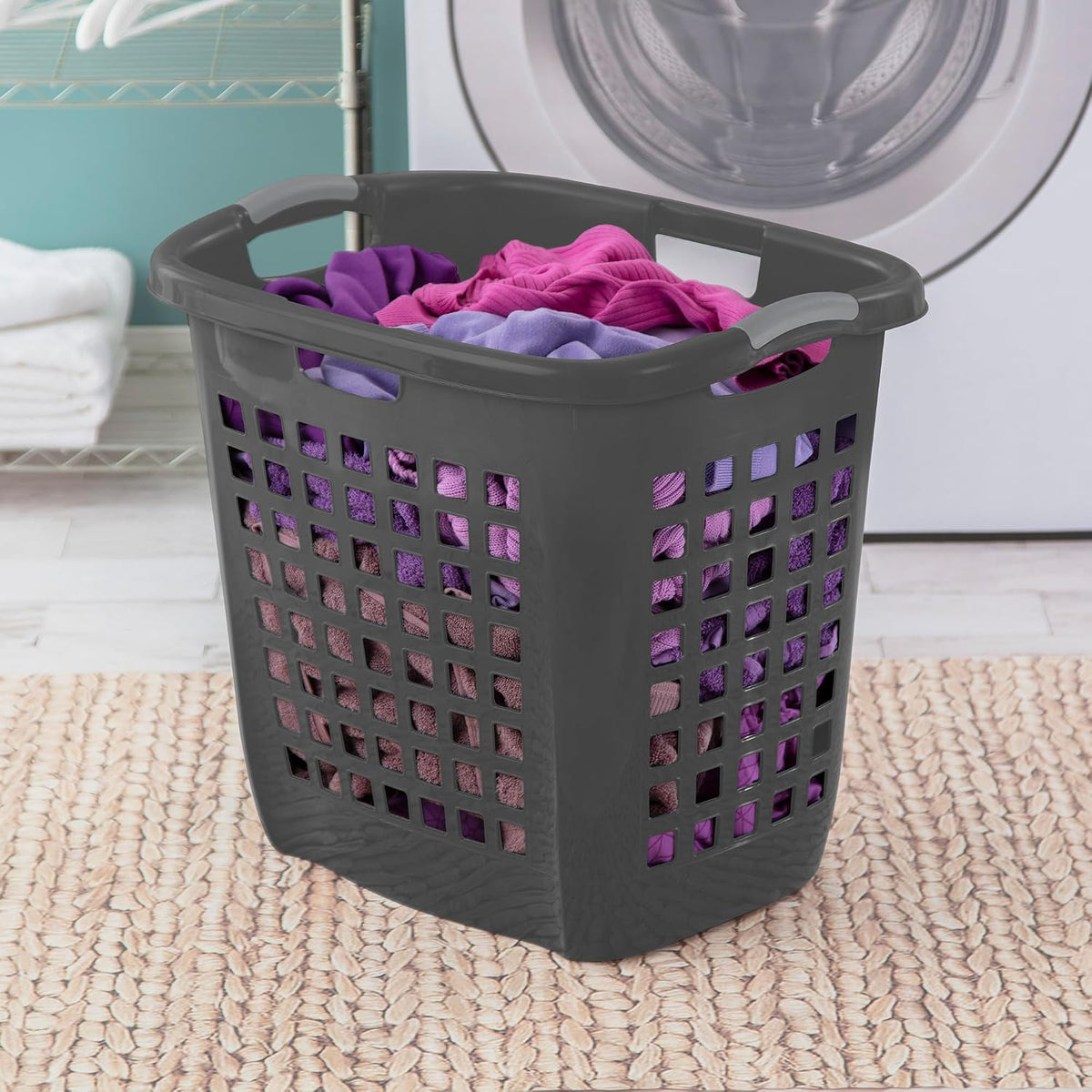 Sterilite Ultra Easy Carry Hamper, Laundry Basket Organizer, 4-Pack
