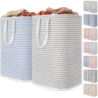 Lifewit 80L Large Laundry Baskets, Laundry Hampers Bags, 2 Pack, Beige