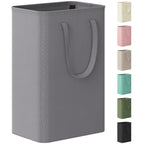 Lifewit Slim Collapsible Laundry Basket with Handles, 50L, Beige