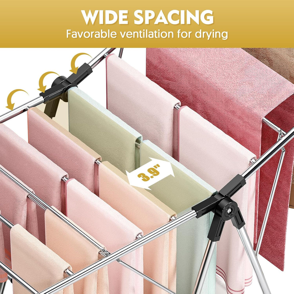 APEXCHASER Large Stainless Steel Clothes Drying Rack