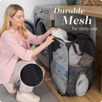 Handy Laundry Mesh Pop-Up Hamper Collapsible with Side Pocket 2-Pack