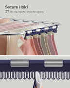 SONGMICS Clothes Drying Rack, Foldable Space-Saving Steel Laundry Rack