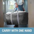CleverMade Collapsible Laundry Baskets, 50L Tote 2 Pack, Charcoal