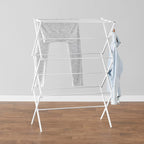 Amazon Basics Foldable Portable Clothes Drying Rack for Indoor Air Drying, Collapsible Design, 14.5" D x 29.5" W x 41.8" H, White