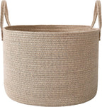 JMvicyroam 65L Extra Large Machine Washable Cotton Rope Blanket Basket
