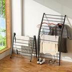 Whitmor Spacemaker Folding Drying Rack, Freestanding Indoor Clothes Dryer, Space Saving Compact Design, 6"L x 26"W x 51.5"H, White