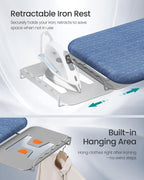 SONGMICS Ironing Board, Foldable, with Stable Iron Rest, 43 x 13 Inches