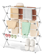 APEXCHASER 4-Tier Foldable Clothes Drying Rack, 48.8" H, White