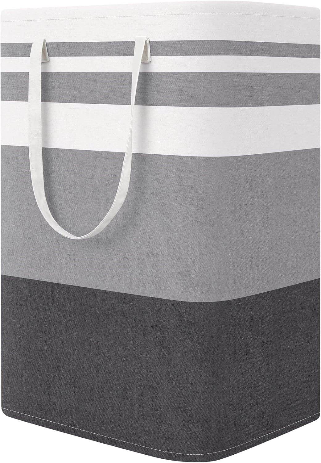 StorageRight Laundry Basket Hamper, 75L Collapsible Clothes Storage, Grey