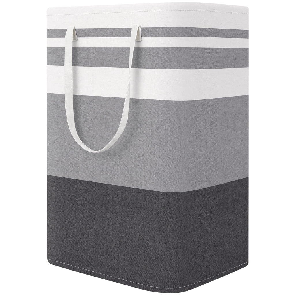 StorageRight Laundry Basket Hamper, 75L Collapsible Clothes Storage, Grey