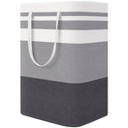 StorageRight Laundry Basket Hamper, 75L Collapsible Clothes Storage, Grey