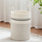 VIPOSCO 72L Tall Woven Laundry Basket Hamper, White