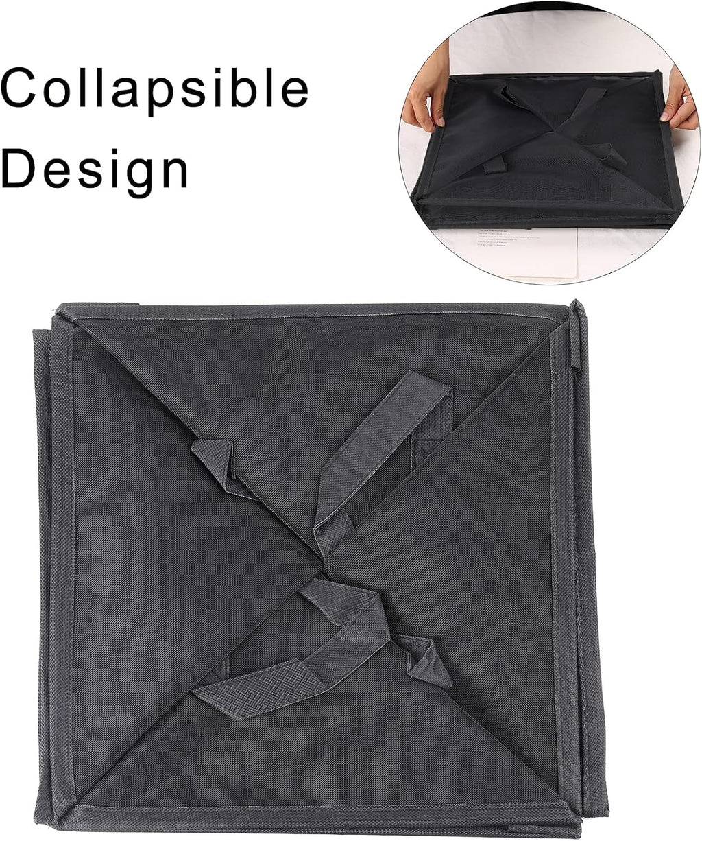 SOUJOY 4Pcs Pop Up Laundry Baskets, 13 Inch Collapsible Mesh Popup Clothes Hampers, Portable and Foldable Washing Bin with Handles for Home, Dorm, Travel and Storage, Black