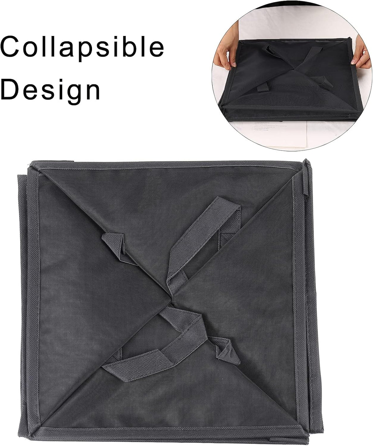 SOUJOY 4Pcs Pop Up Laundry Baskets, 13 Inch Collapsible Mesh Popup Clothes Hampers, Portable and Foldable Washing Bin with Handles for Home, Dorm, Travel and Storage, Black