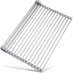 Tomorotec Roll Up Dish Drying Rack Over Sink, 304 Steel, 17.7x15.5, Grey