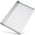 Tomorotec Roll Up Dish Drying Rack Over Sink, 304 Steel, 17.7x15.5, Grey
