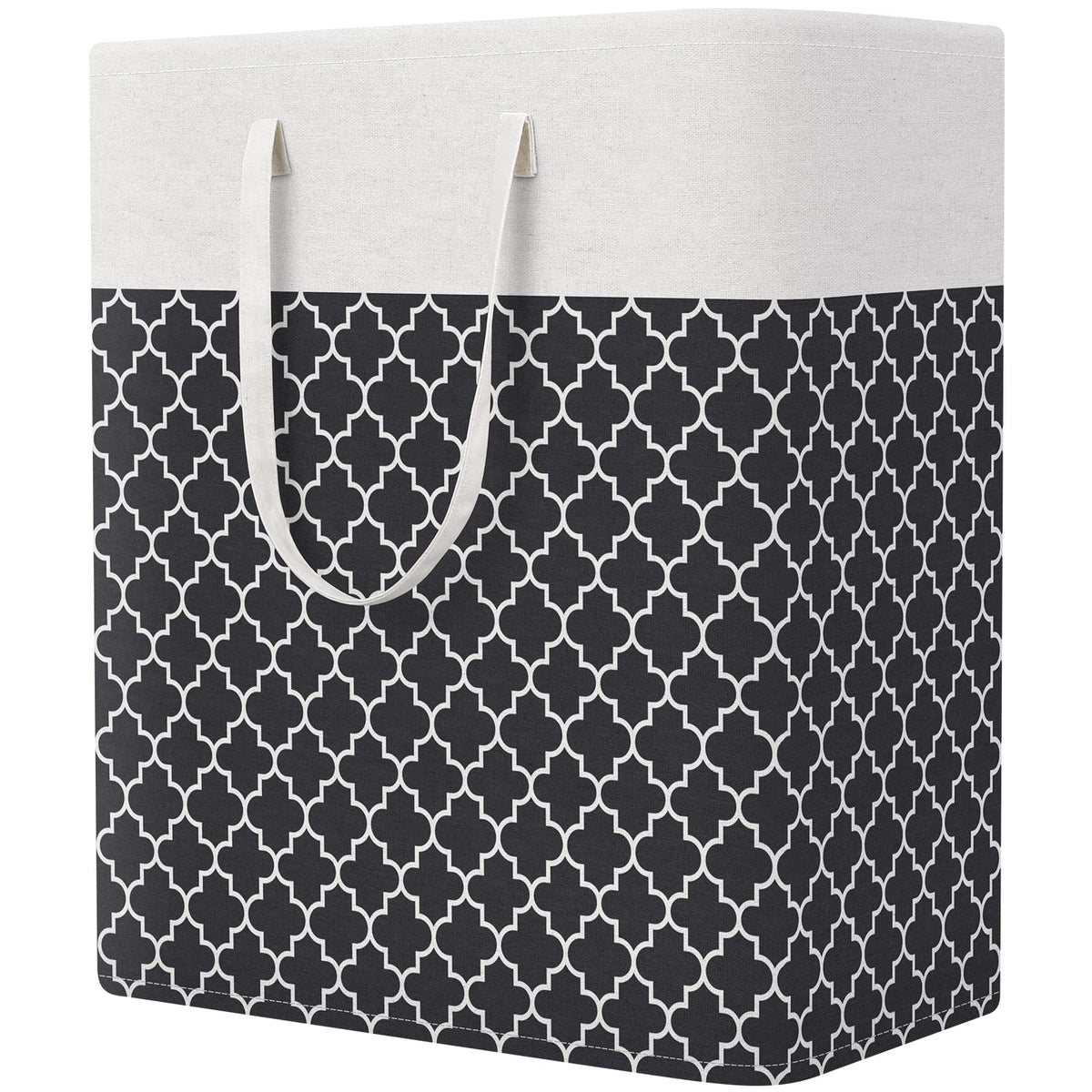 StorageRight Laundry Basket Hamper, 75L Collapsible Clothes Storage, Grey
