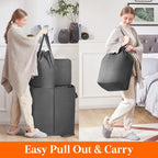 Lifewit Double Laundry Hamper with Lid, Removable Laundry Bags, Black