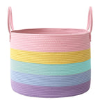 JMvicyroam 65L Extra Large Machine Washable Cotton Rope Blanket Basket