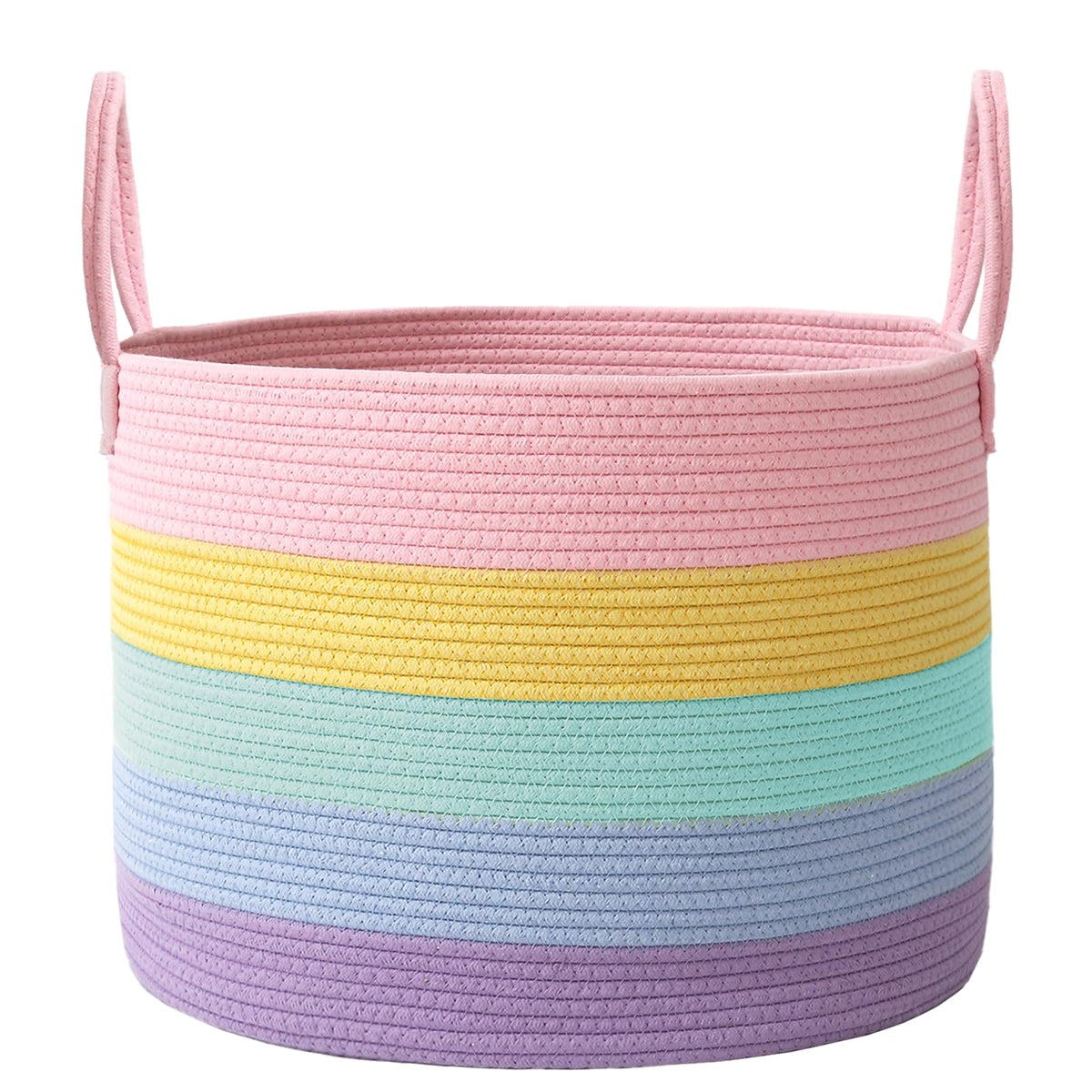 JMvicyroam 65L Extra Large Machine Washable Cotton Rope Blanket Basket