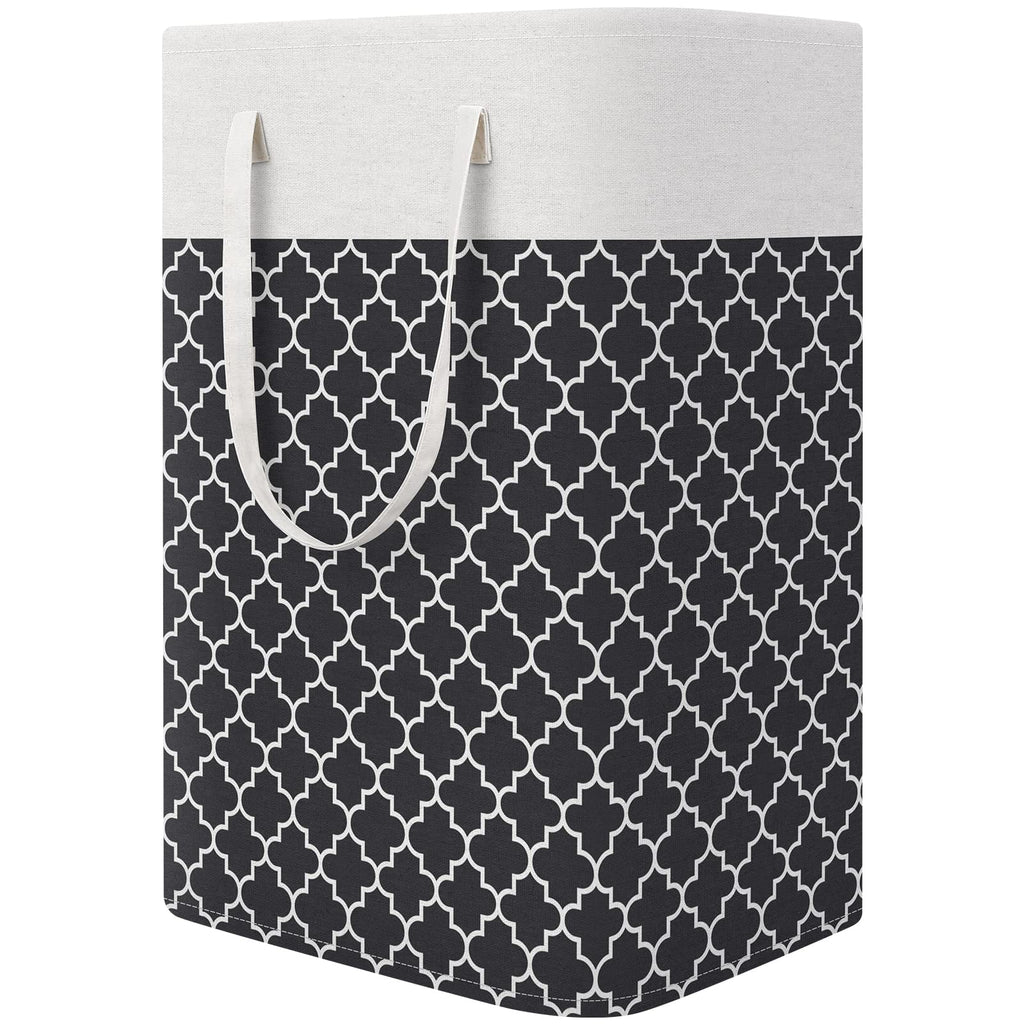 StorageRight Laundry Basket Hamper, 75L Collapsible Clothes Storage, Grey