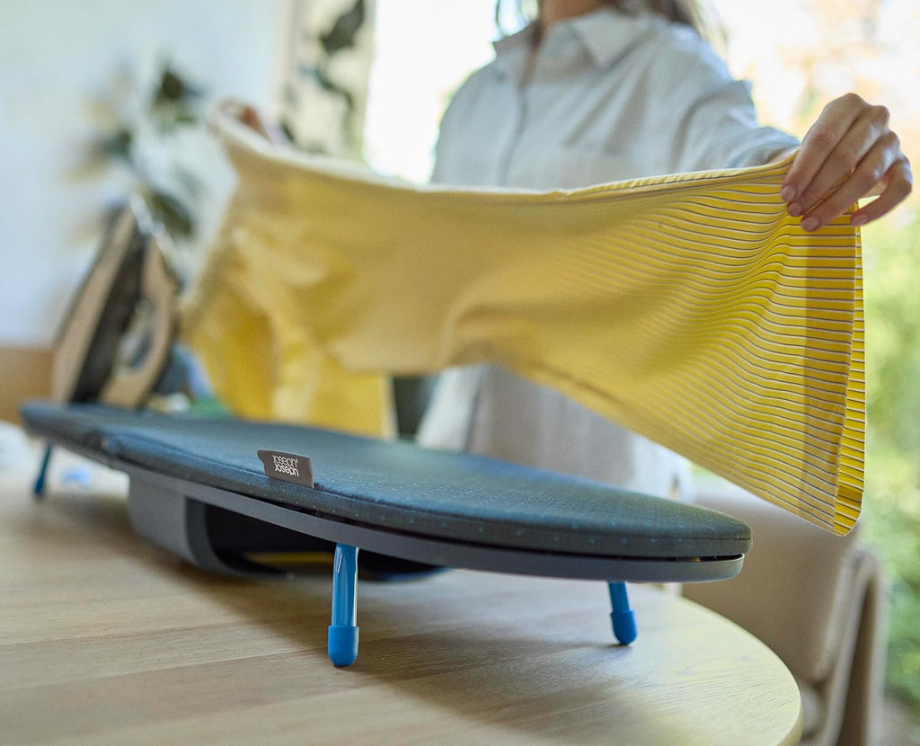 Joseph Joseph Pocket Max Plus Portable Folding Tabletop Ironing Board, 43" Surface, Integrated Iron Storage Hook