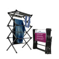 BLACK+DECKER Space Saving 3-Tier Expandable Clothes Drying Rack, Foldable Laundry Rack for Indoor Air Drying, Rust Resistant Steel, 24.6 Ft Drying Space, Grey