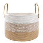 JMvicyroam 65L Extra Large Machine Washable Cotton Rope Blanket Basket