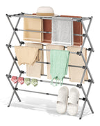 APEXCHASER 3-Tier Foldable Clothes Drying Rack, 37.6" H, White