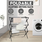 ZOES HOMEWARE Clothes Drying Rack,Collapsible Drying Rack Clothing, Black