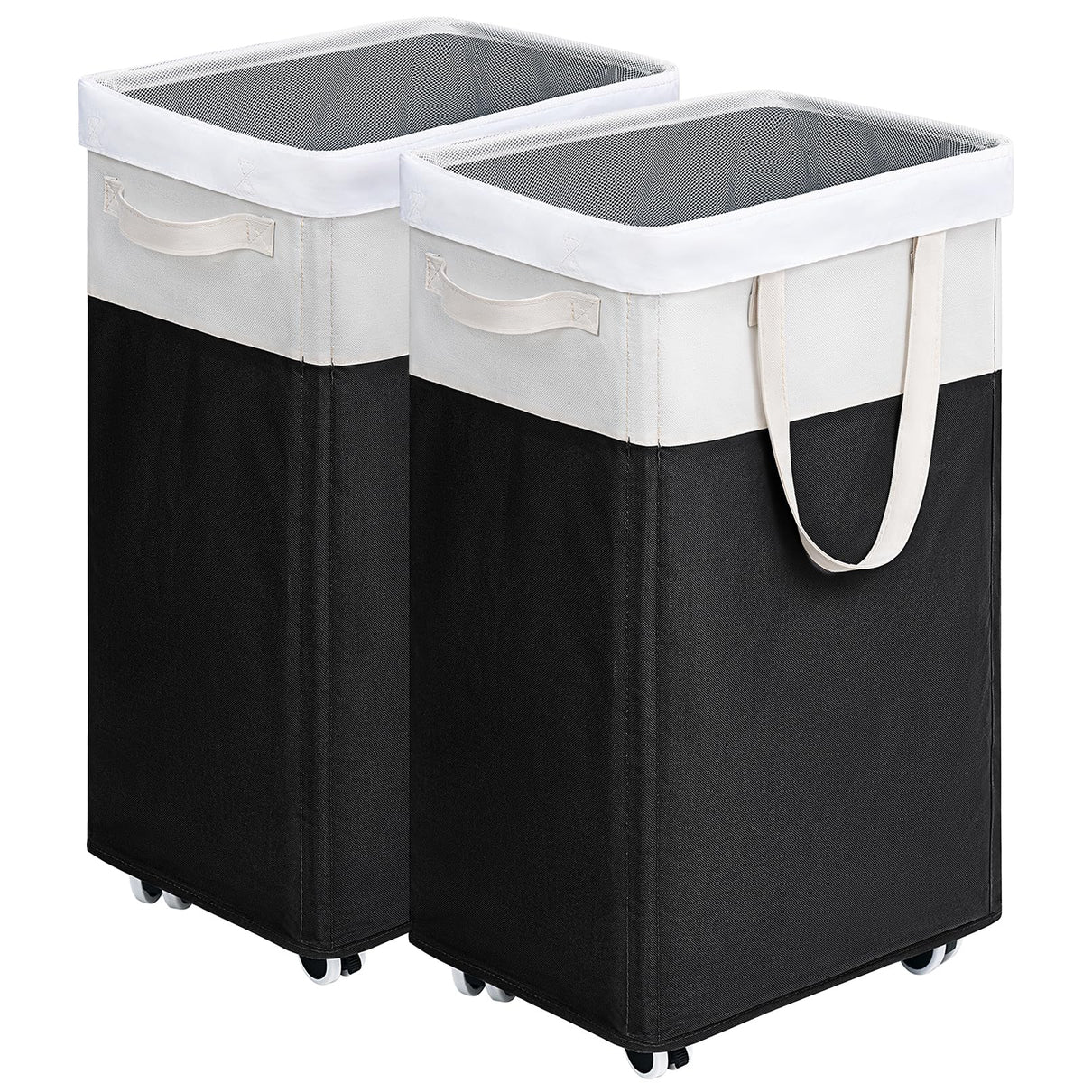 Goodpick 75L Laundry Basket with Wheels & Removable Wash Bag for Dorm