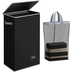 SOLEDI 100L Laundry Hamper with Lid, Large Collapsible Laundry Basket