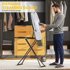 KINGBOARD 2-in-1 Stander & Steam Foldable Ironing Board with Iron Rest