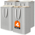 Lifewit 80L Large Laundry Baskets, Laundry Hampers Bags, 2 Pack, Beige