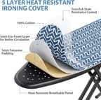 KINGBOARD Ironing Board Full Size, Iron Board and Ironing Board Set 43x13
