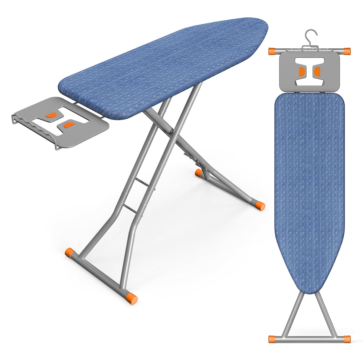 SONGMICS Ironing Board, Foldable, with Stable Iron Rest, 43 x 13 Inches