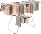 SONGMICS Clothes Drying Rack, Foldable Space-Saving Steel Laundry Rack